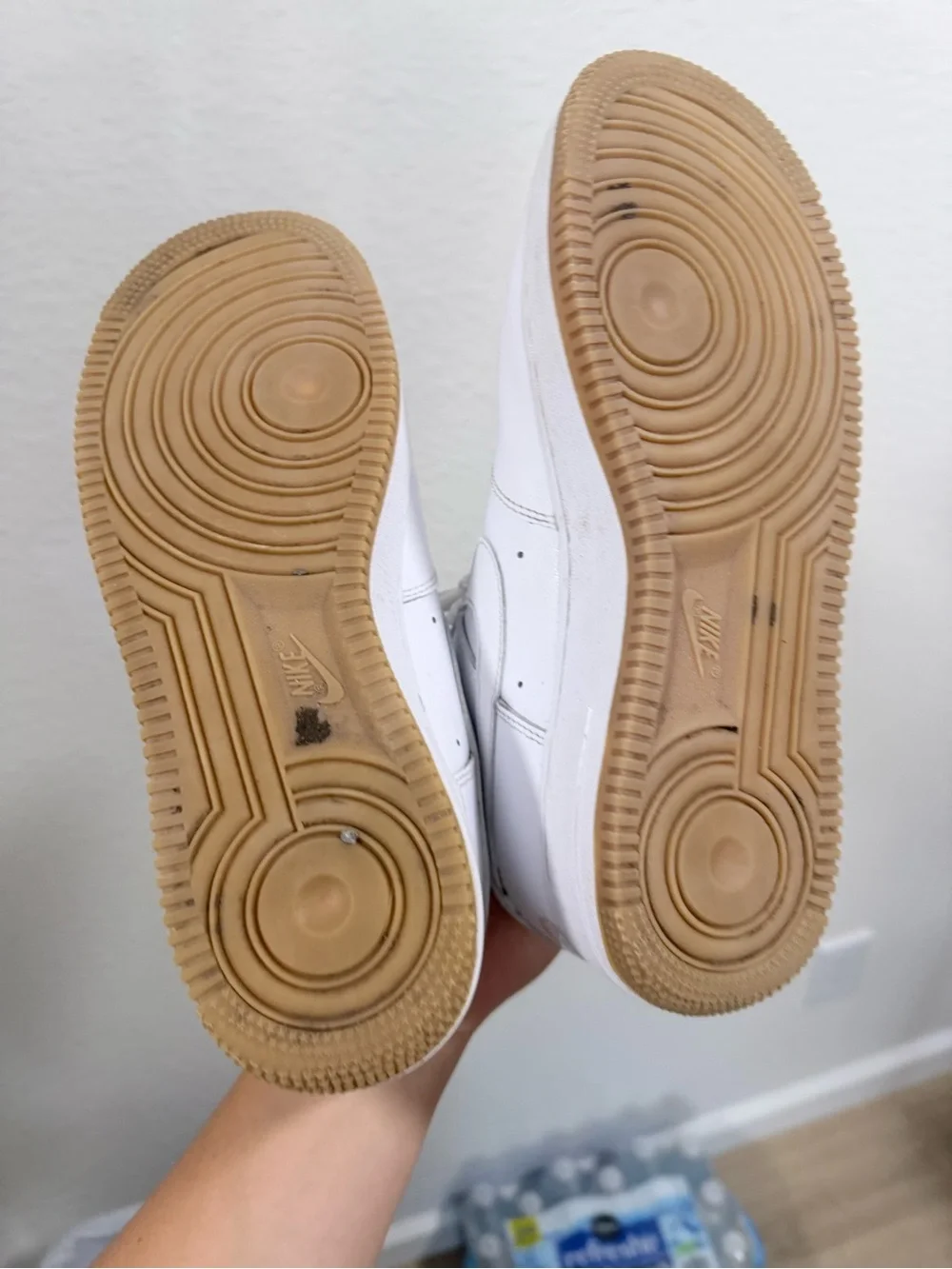 Nike af1 white gum bottom